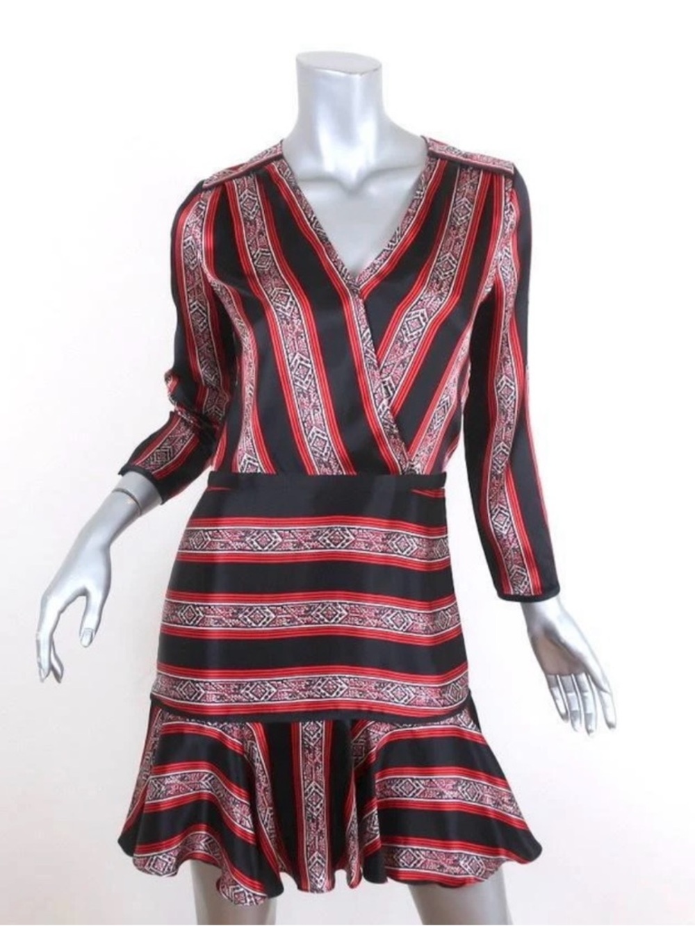 Veronica Beard Ivy Flounce Silk Mini Dress | Size 8 (M) | Excellent Condition